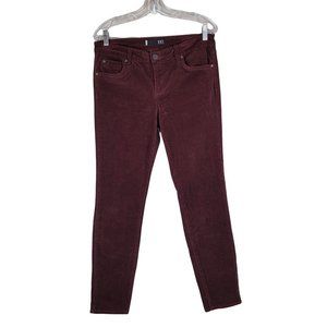 Kut From The Kloth Plum Diana Skinny Stretch Corduroy Mid Rise Pants Size 8